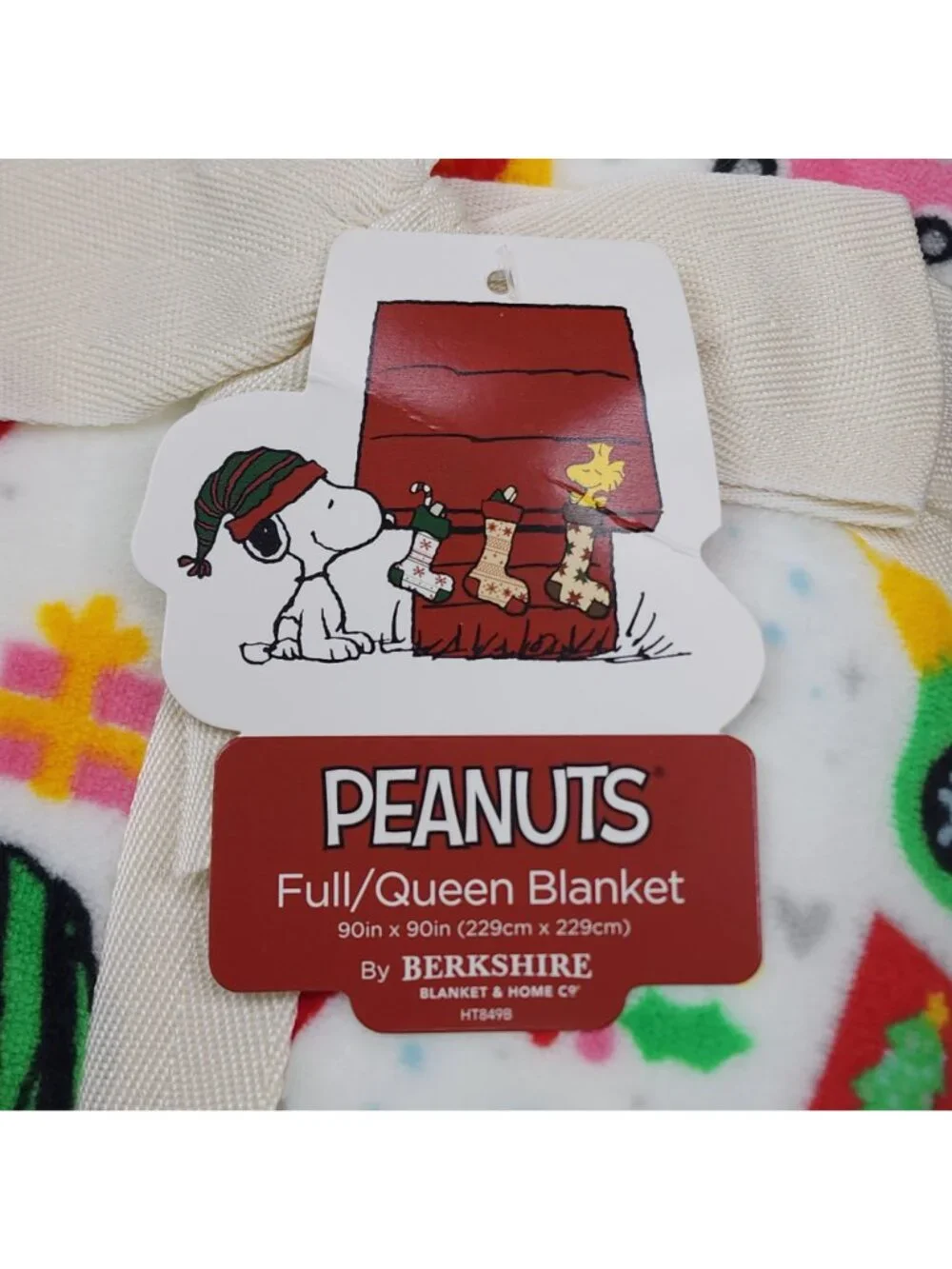 Peanuts Snoopy Plush Blanket By Berkshire Full/Queen Soft Holiday Print